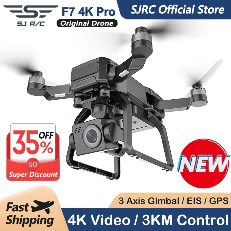 Drone Gimbal 3 Axis - SJRC F7 4K PRO Cámara Drone