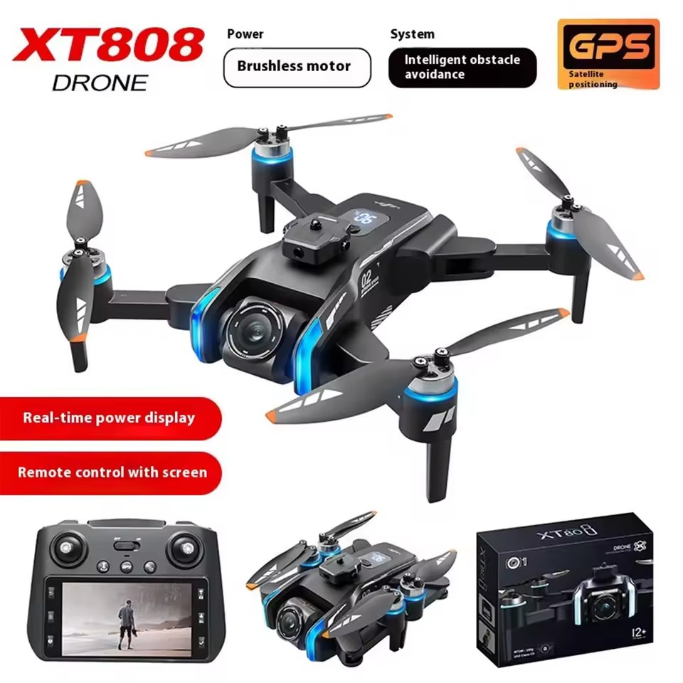 Drone Gimbal 3 Axis - Dron XT808 FPV con Cámara Dual