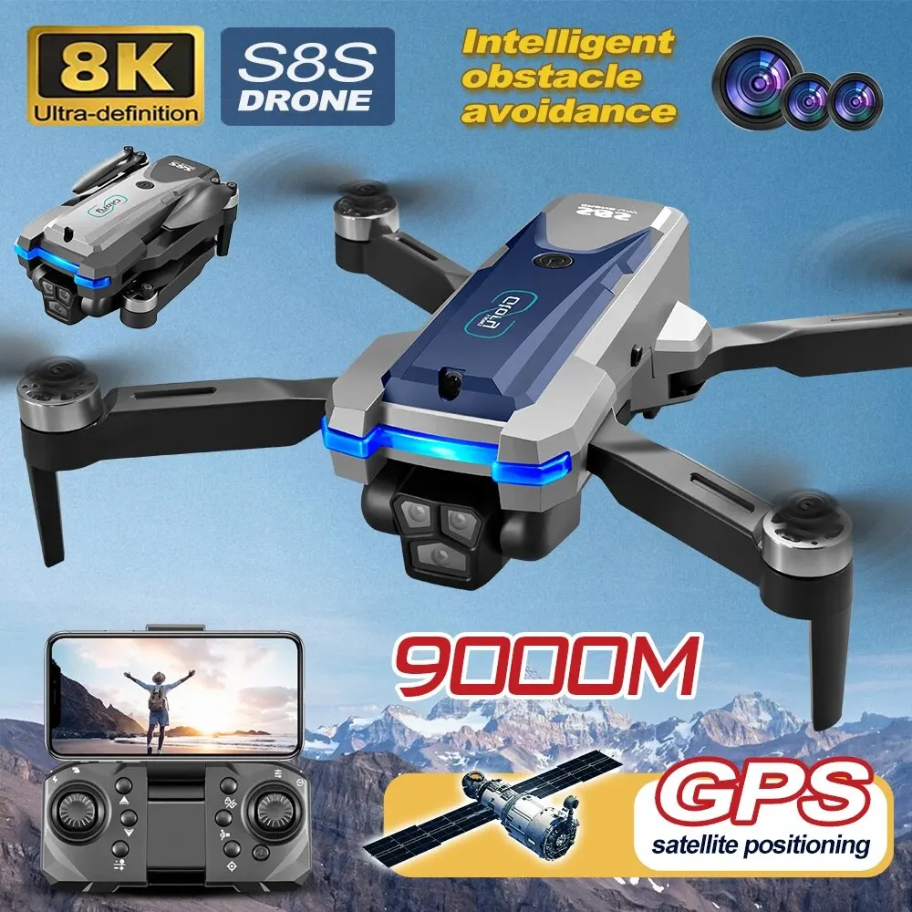 Drone Gimbal Controller - Dron plegable S8S con GPS, 5G,